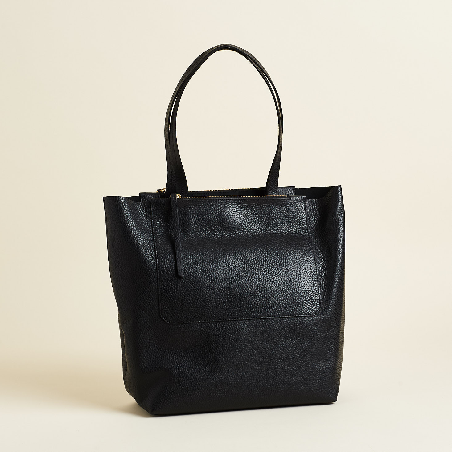 kiko black leather tote