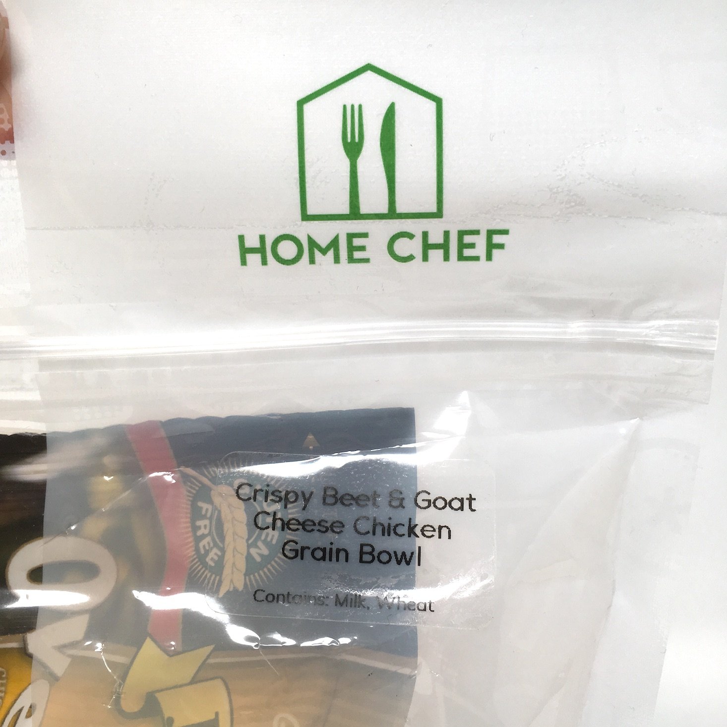 Home Chef Subscription Box Review June 2019 - BOWL BAG LABEL