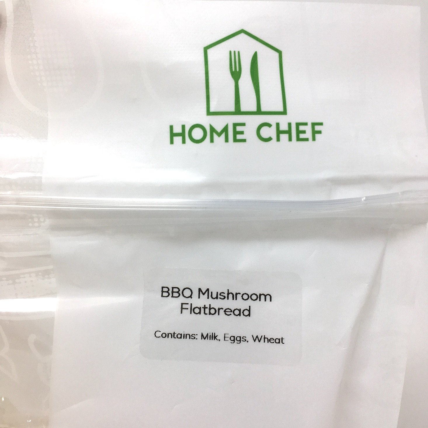 Home Chef Subscription Box Review June 2019 - FLATBREAD BAG LABEL