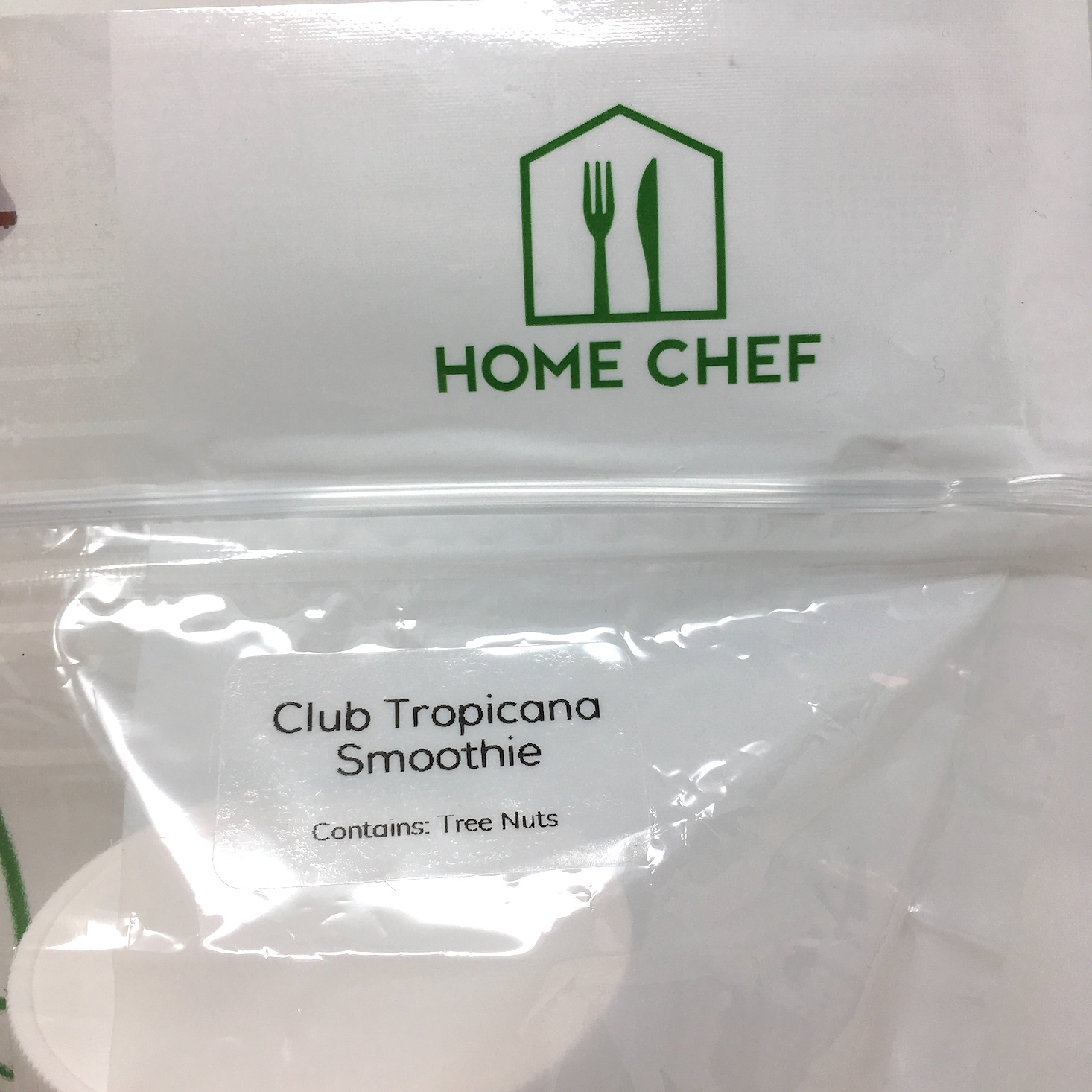 Home Chef Subscription Box Review June 2019 - SMOOTHIE BAG LABEL