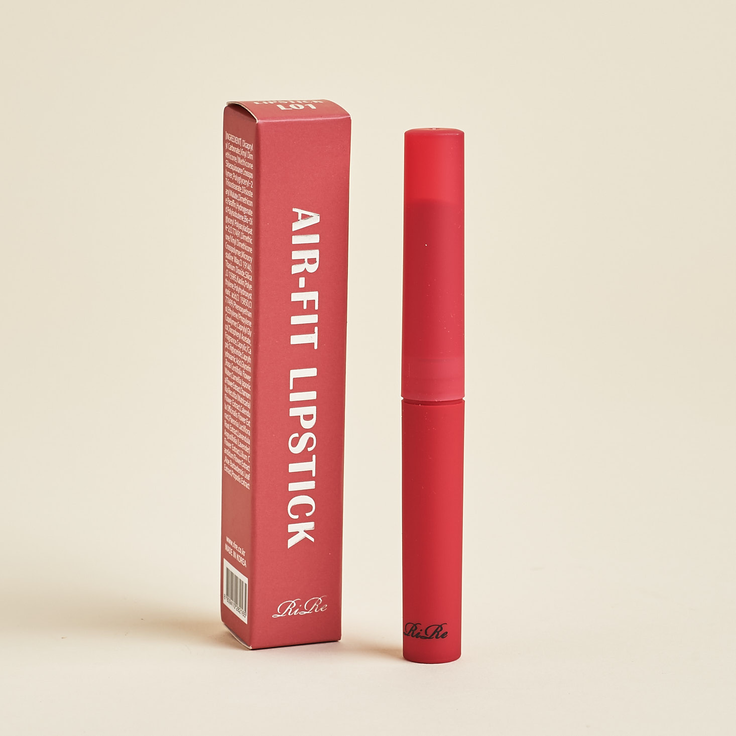 RiRe Air-Fit Velvet Lipstick in L01 with box