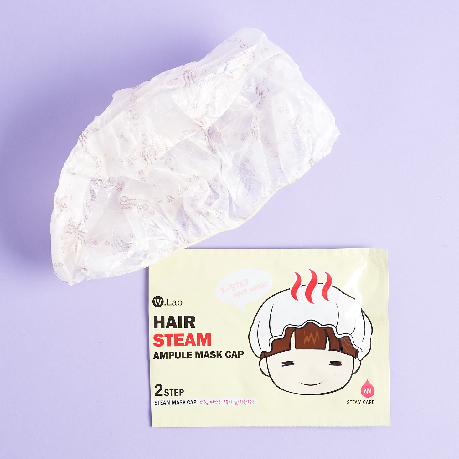 mask from W. Lab Haair Steam Ampule Mask Cap