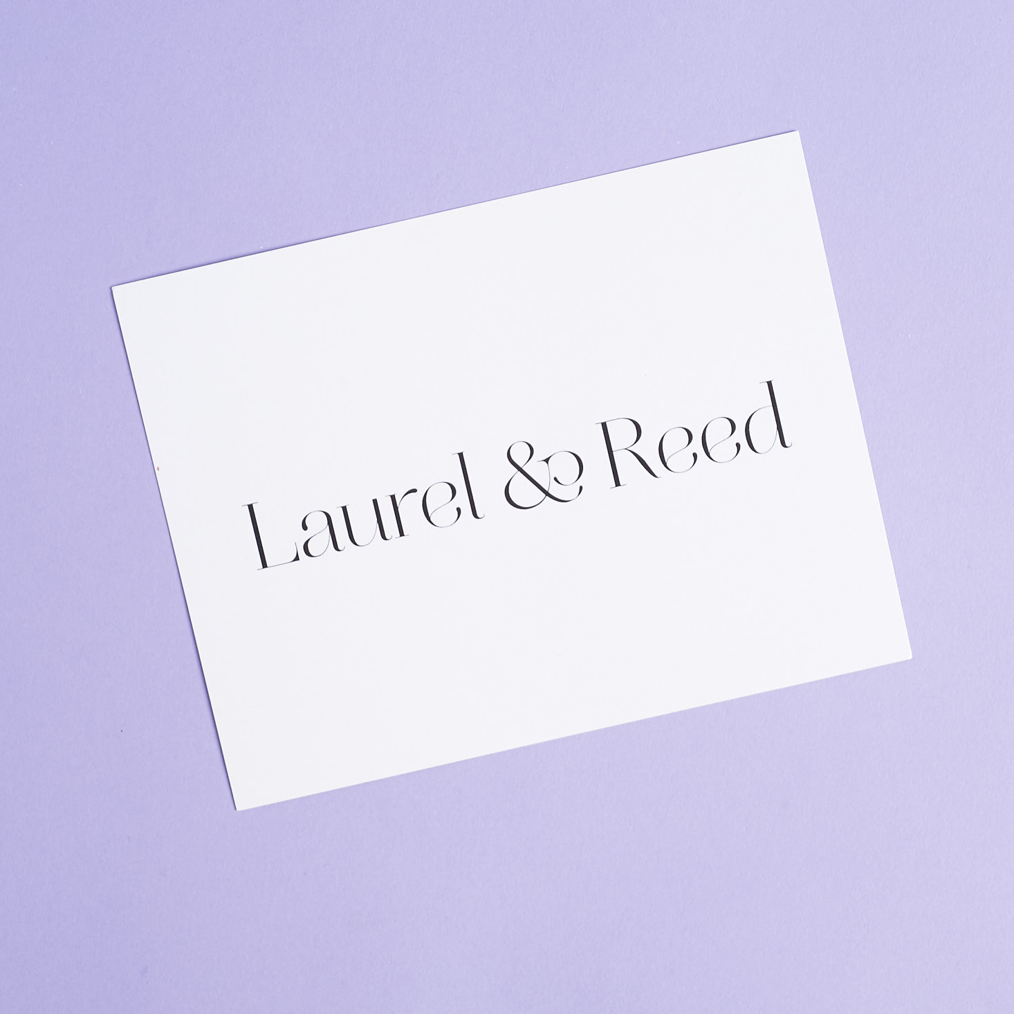 Laurel and Reed info card