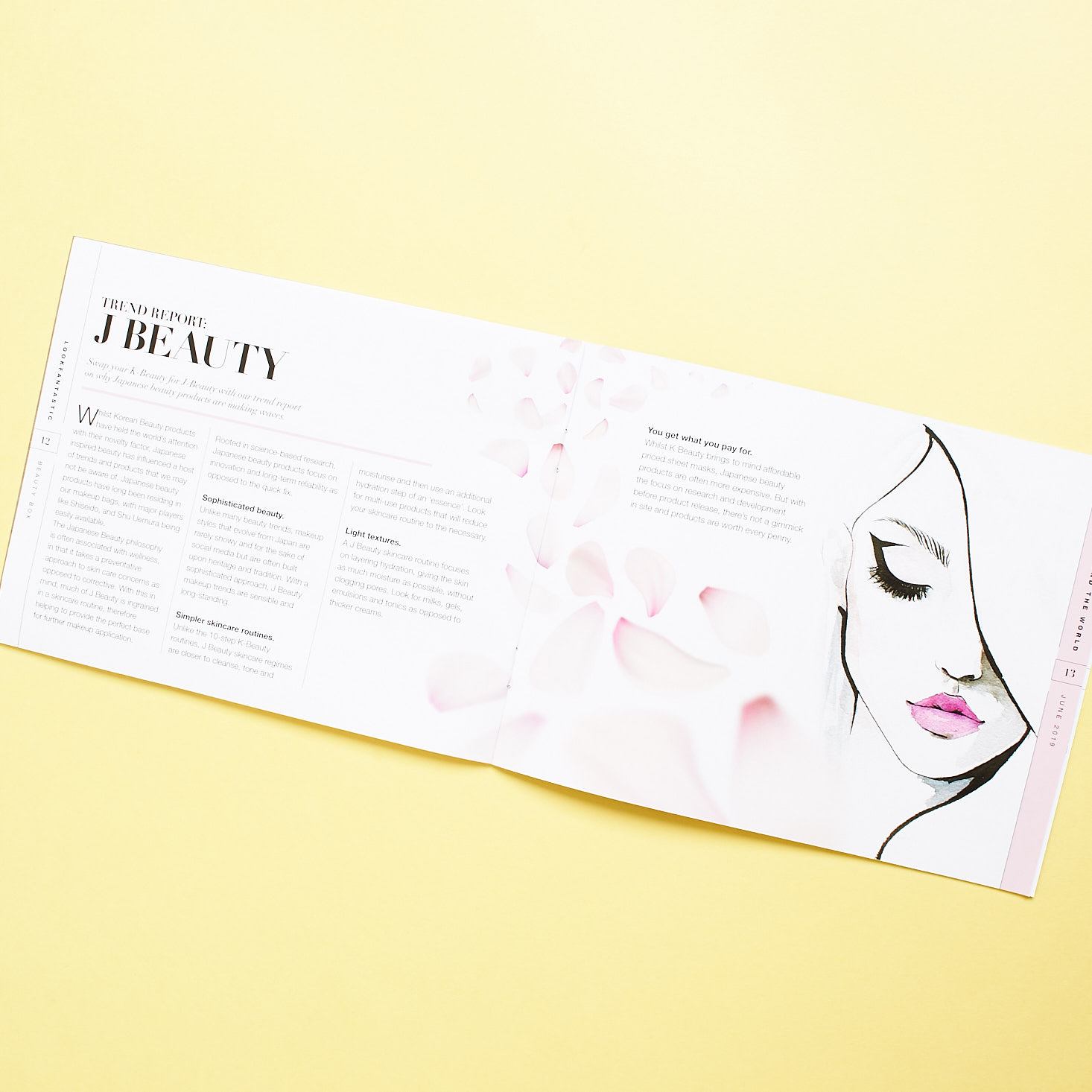 Look Fantastic June 2019 beauty box review booklet