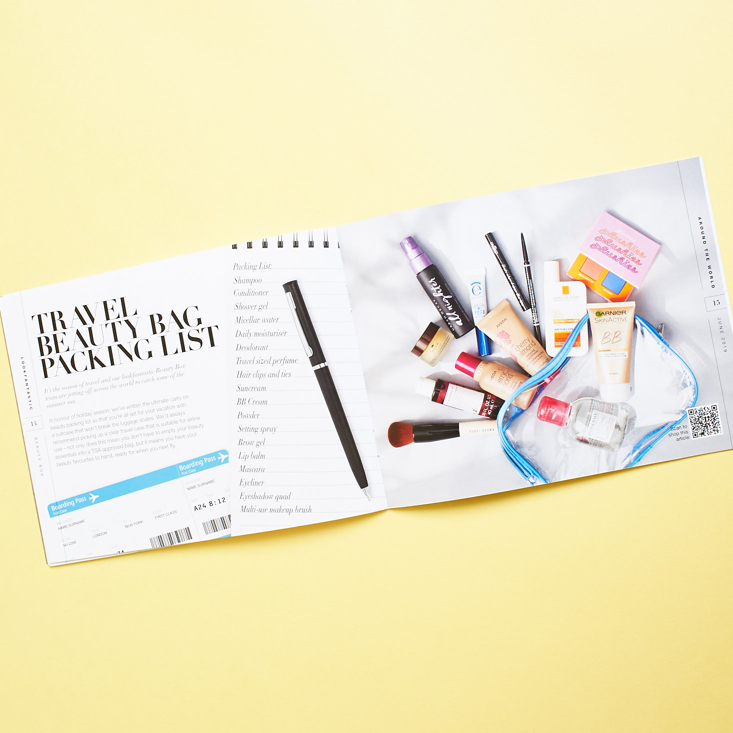 Look Fantastic June 2019 beauty box review booklet