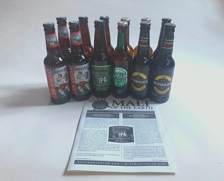 12 beers from the Microbrewed Beer of the Month subscription.