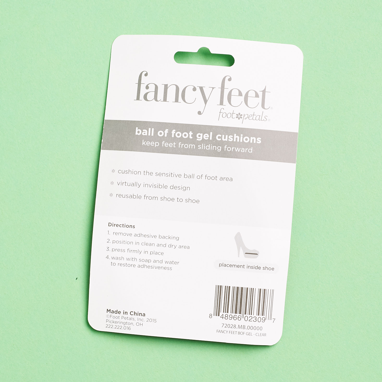 Macys Beauty Box June 2019 beauty subscription box review fancy feet back of package