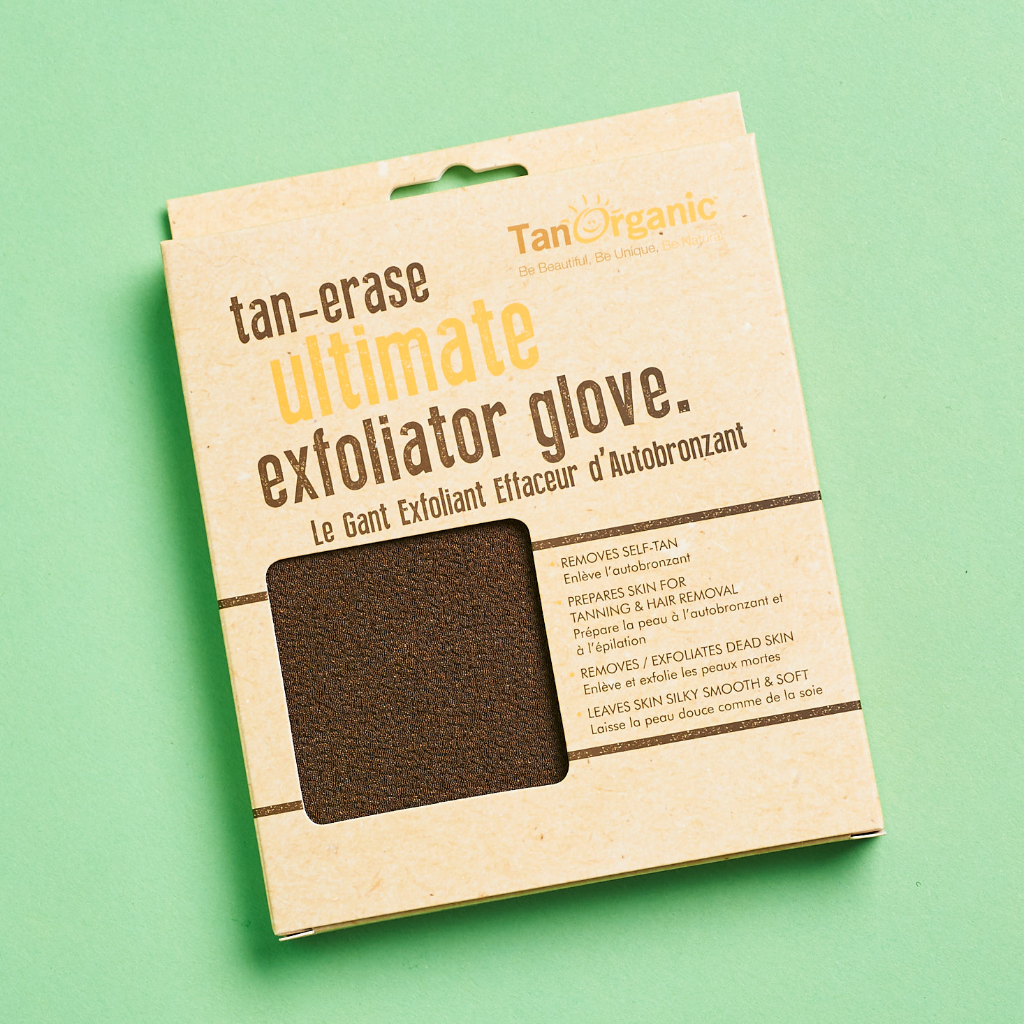 TanOrganic tan-erase ultimate exfoliator glove in box