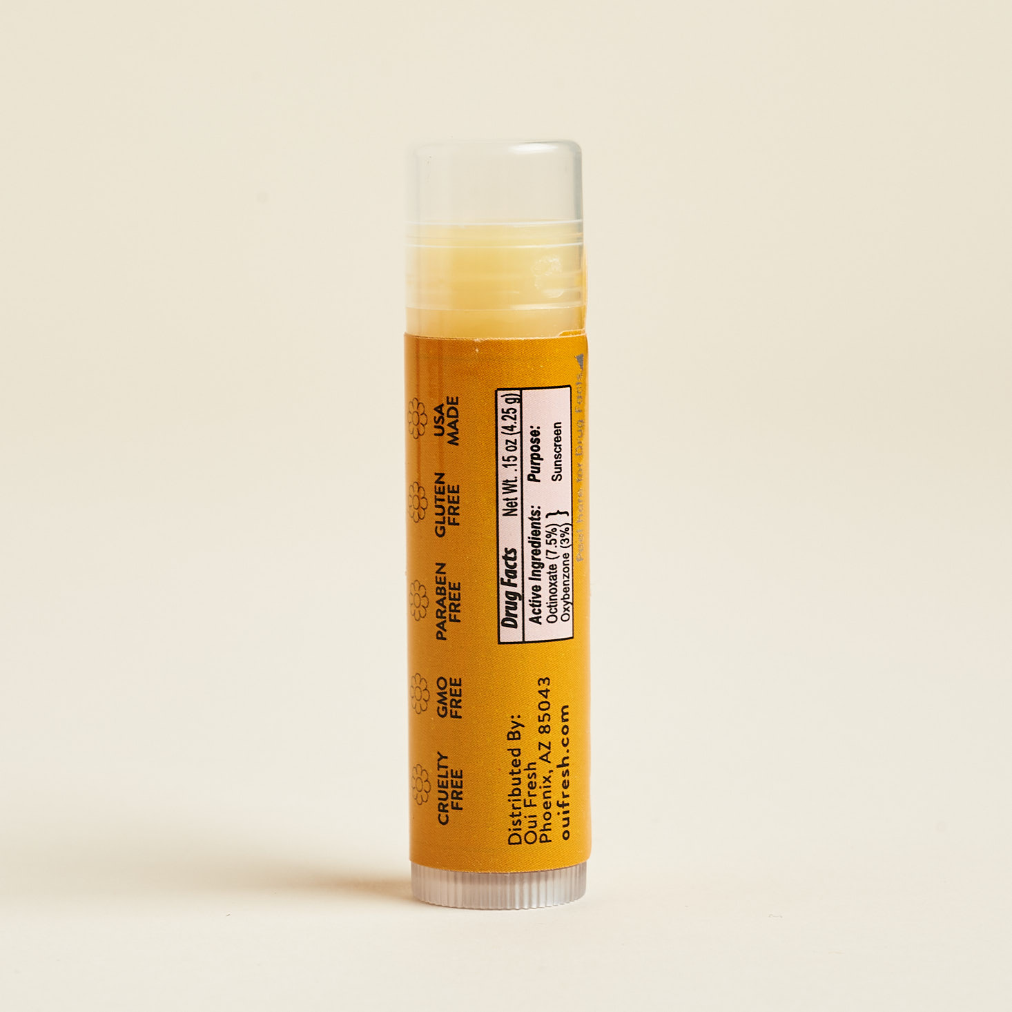 side of Oui Fresh SPF 15 Vitamin C Lip Balm