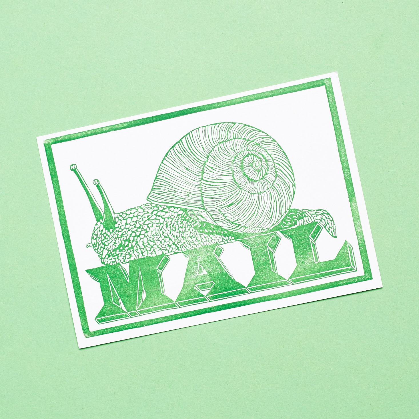 snail mail postcard