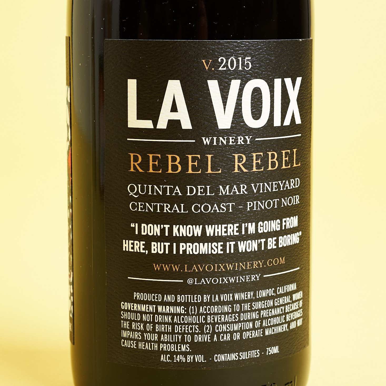 Robb Vices June 2019 wine label
