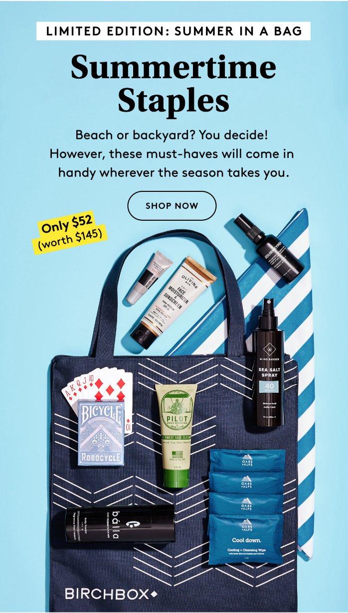 Birchbox Grooming Limited Edition: Summer in a Bag – Available Now + Coupon!