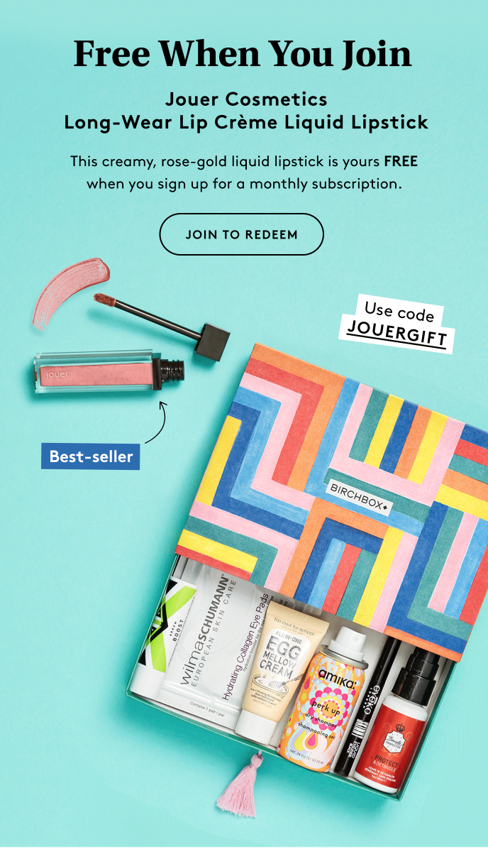 Birchbox Coupon – Free Jouer Lip Creme Liquid Lipstick with Subscription!