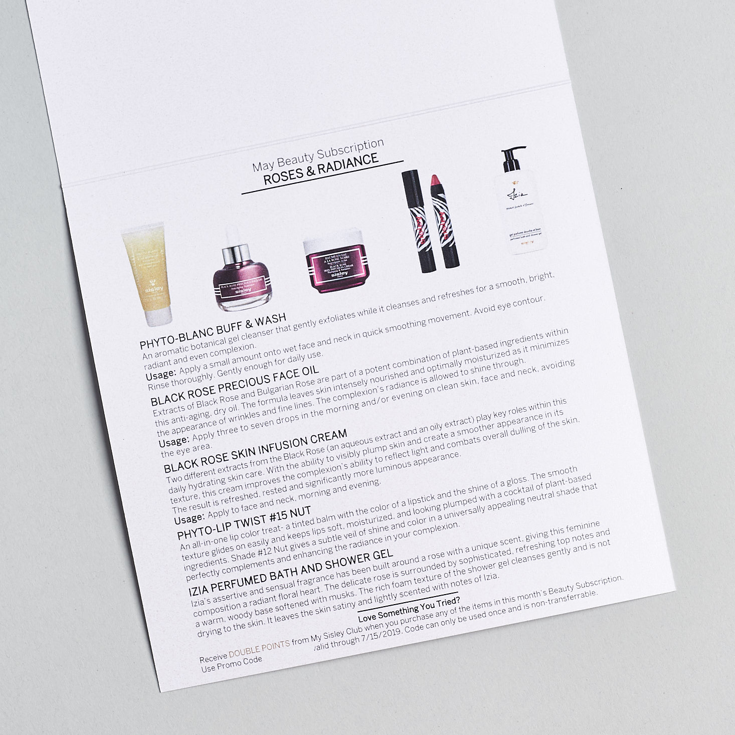 Sisley June 2019 Review product info