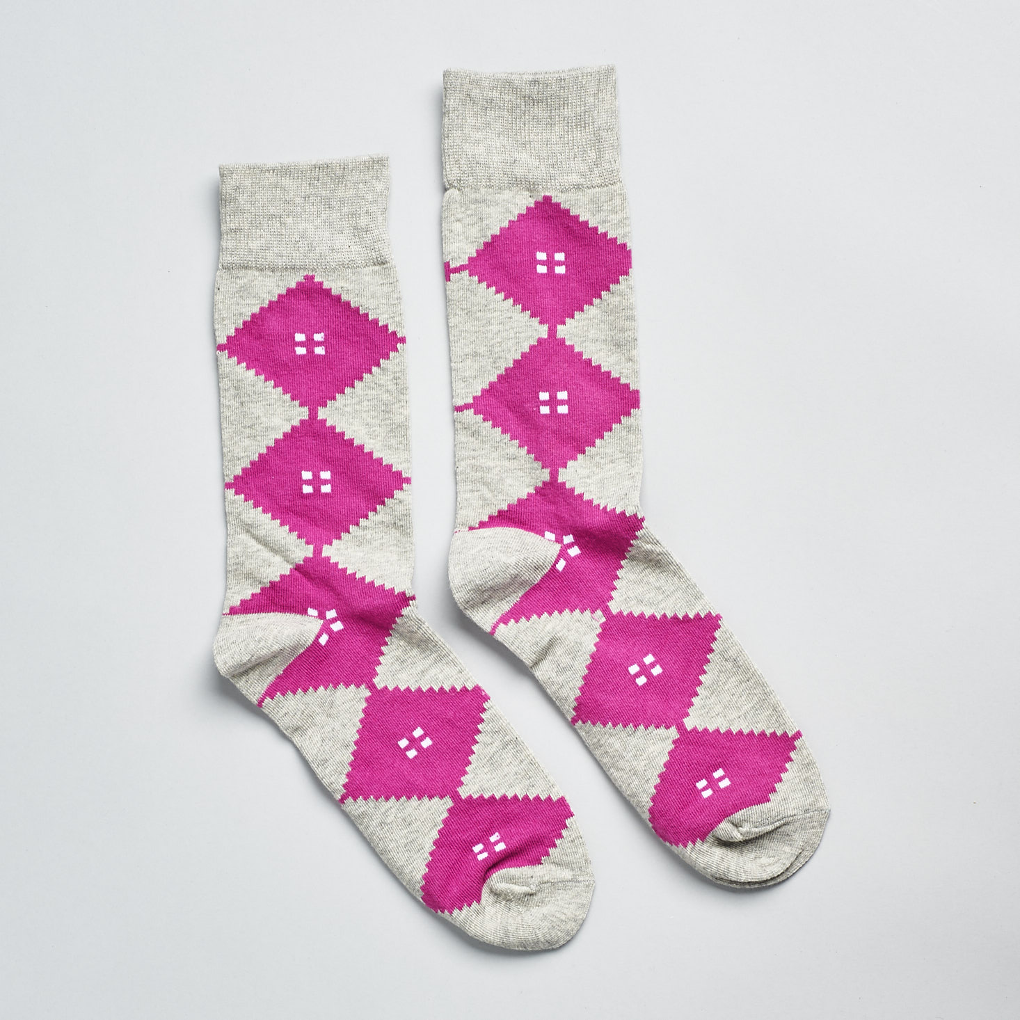 Society Socks May 2019 review pink argyle socks