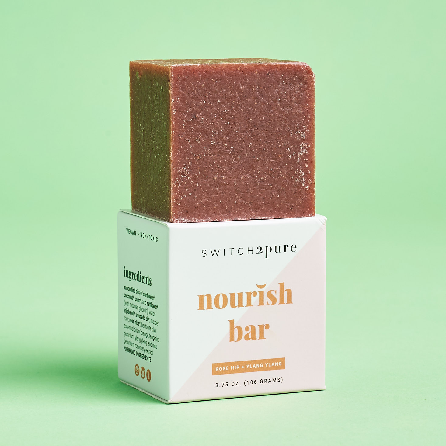 switch 2 pure nourish bar on top of box