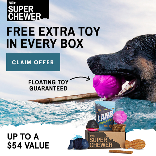 New Super Chewer Coupon – Free Bonus Toy Every Month with Longer Subscription!