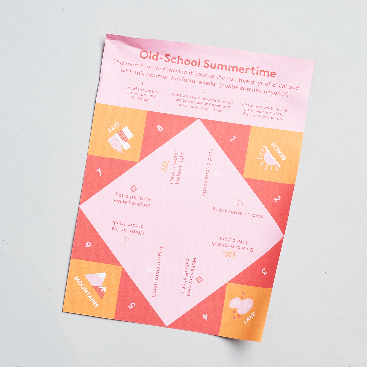 Old-School Summertime Cootie Catcher