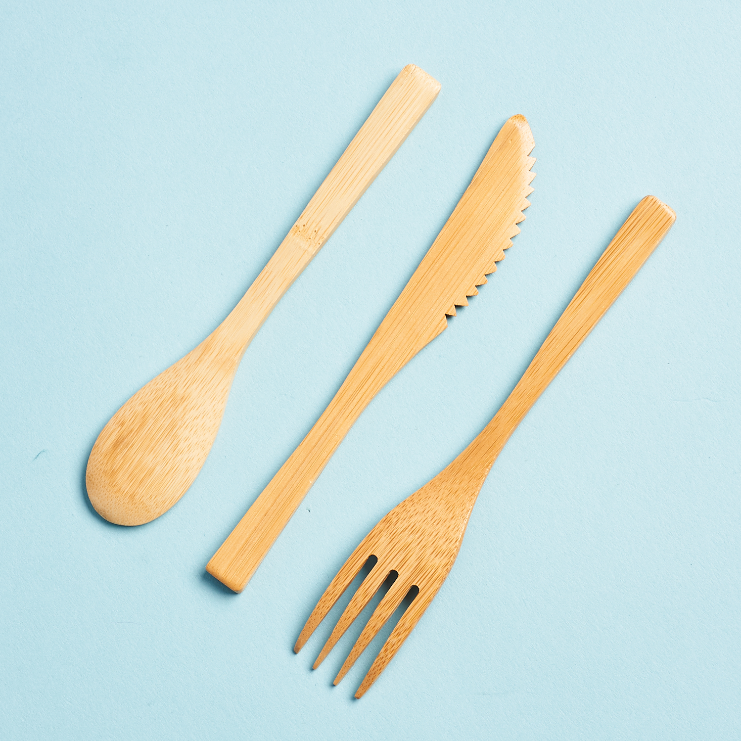 underside of bamboo utensils