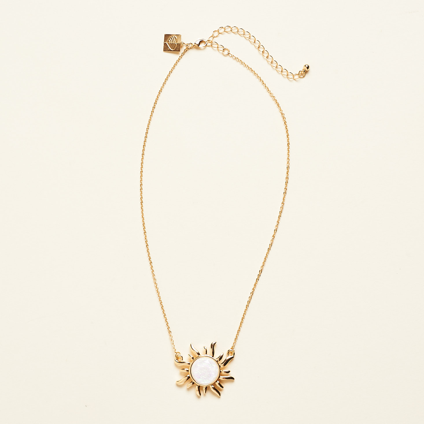 sun necklace in goldtone