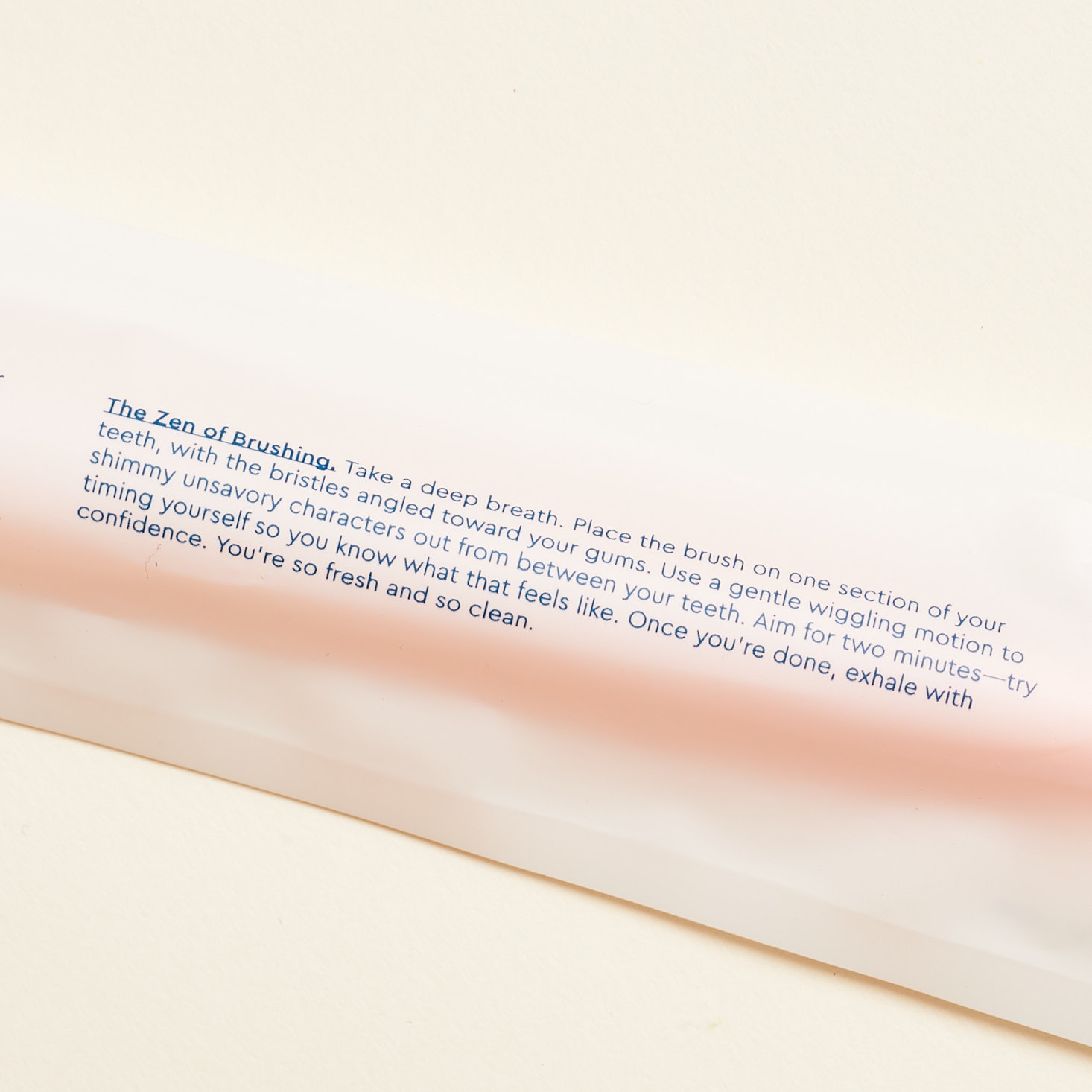more toothbrush info on the packaging