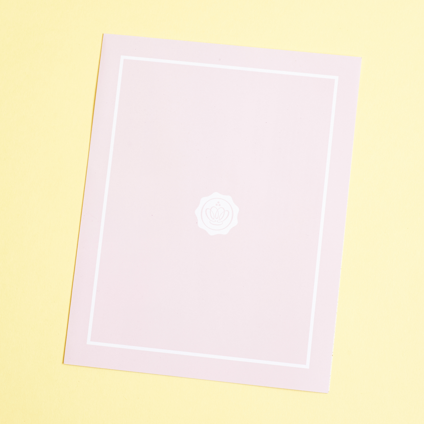 pale pink booklet cover