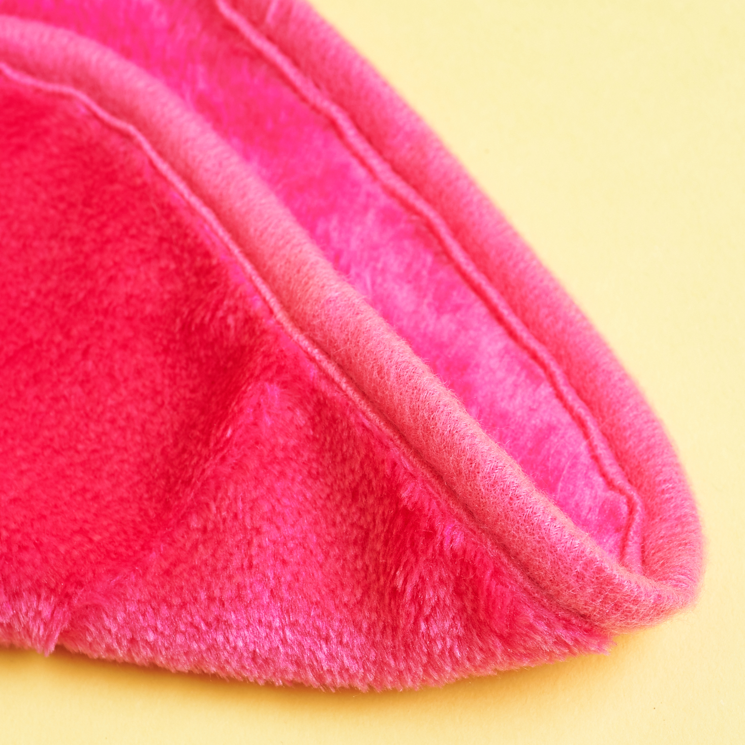 hot pink fuzzy makeup remover cloth