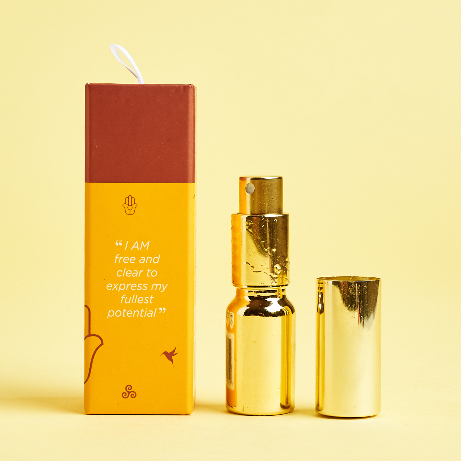 bright gold spray bottle