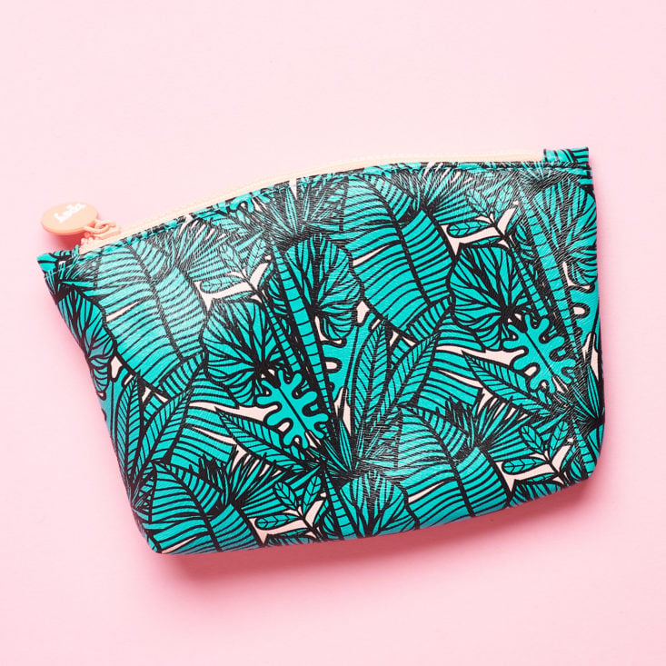 palm themed makeup bag