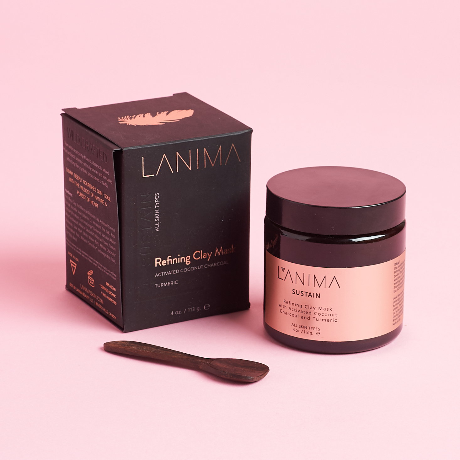 Lanima Skin Sustain Refining Clay Mask with box and sppon