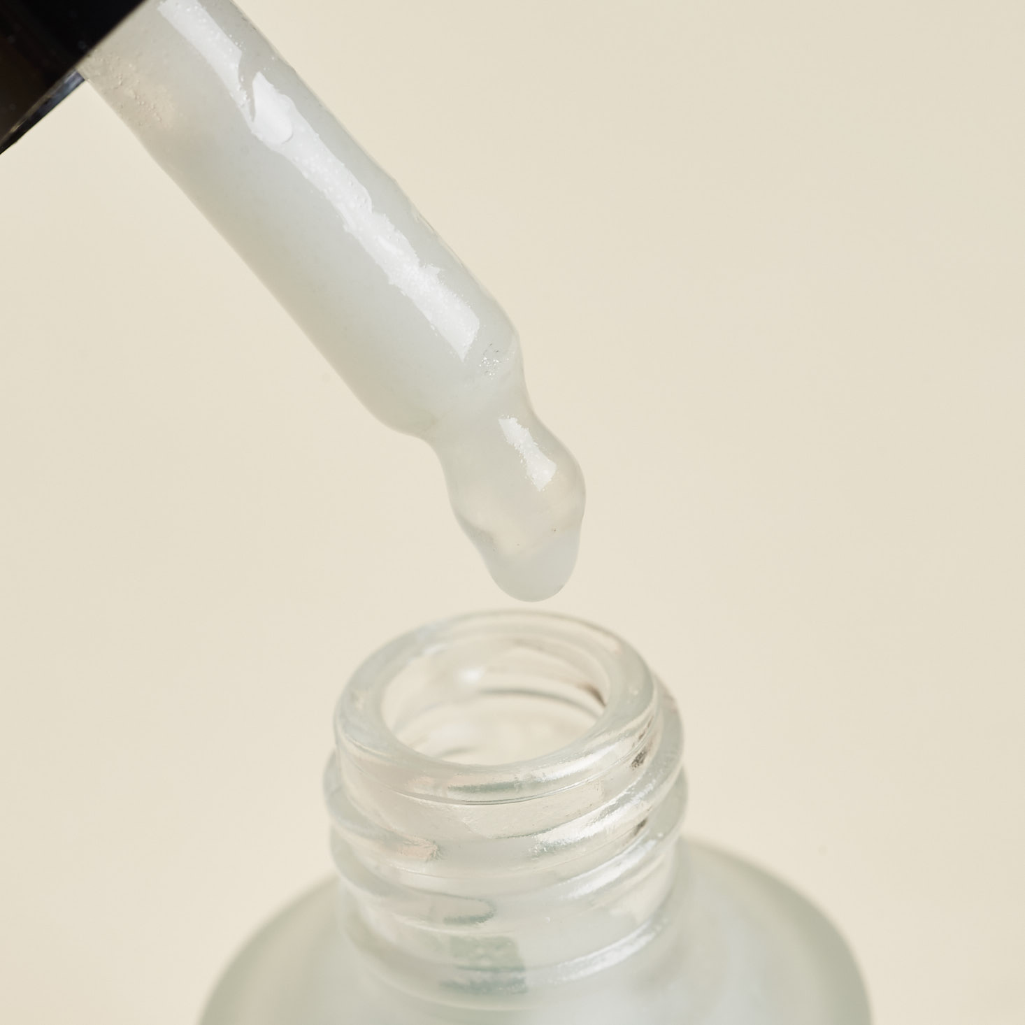 Terrene Beauty Azure Serum- close up of dropper with serum coming out
