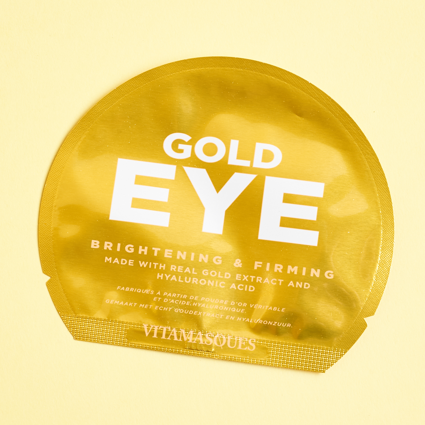 gold eye mask package