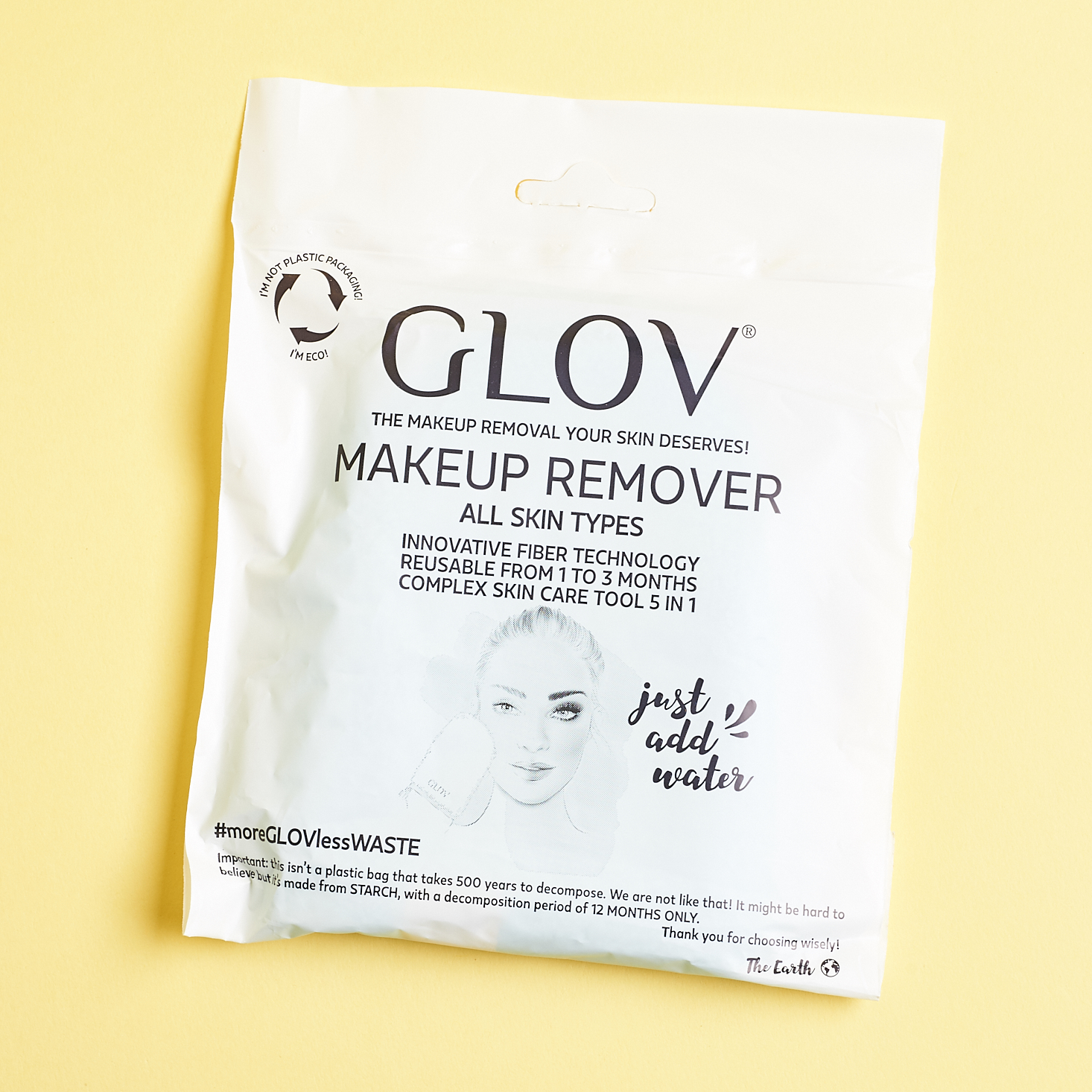 makeup glove white bag packaging