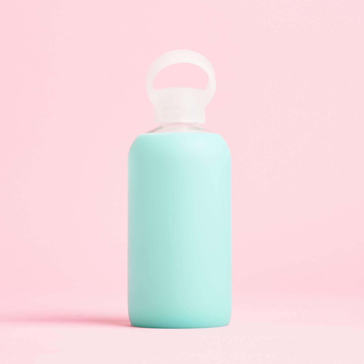 aqua colored water bottle