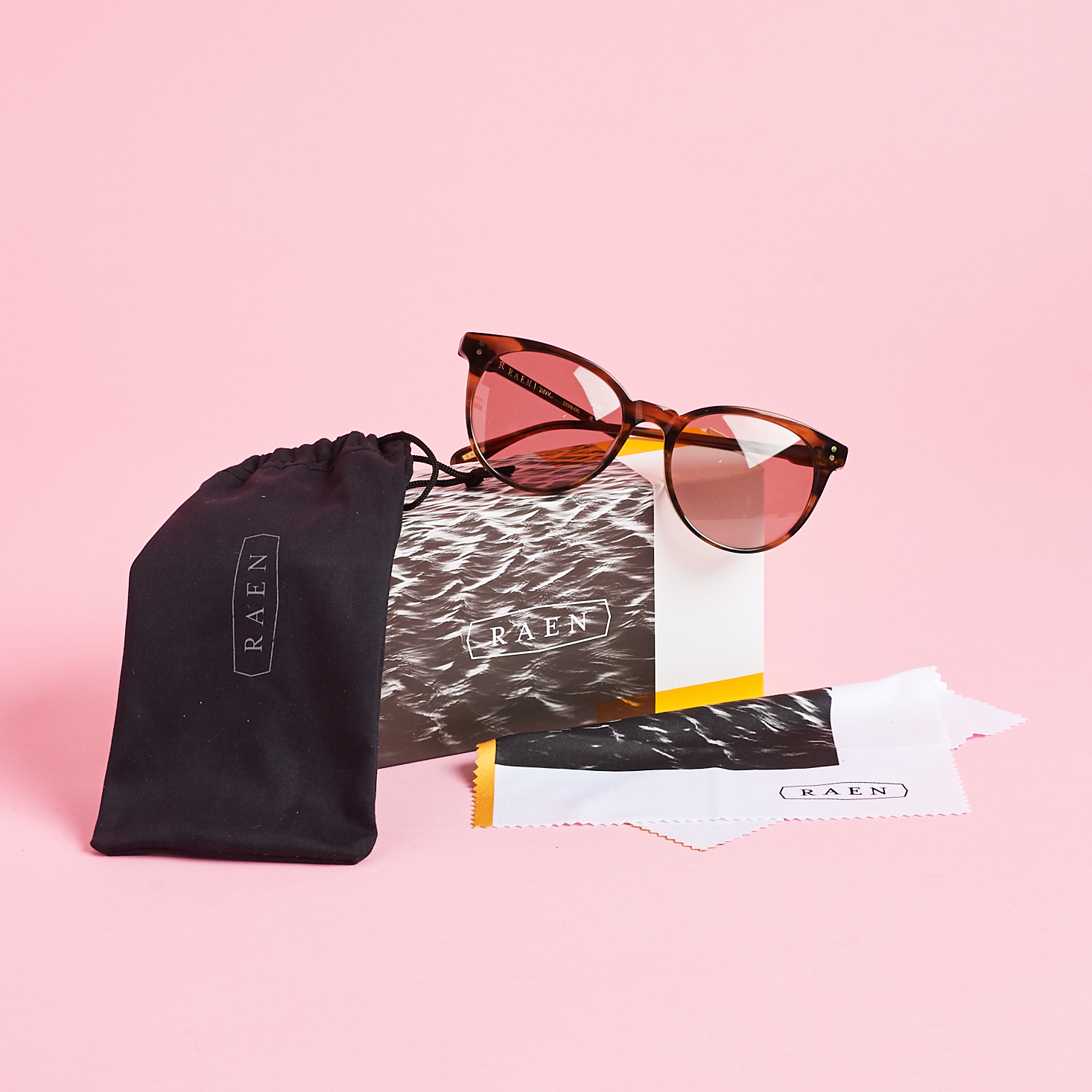 raen sunglasses and packaging