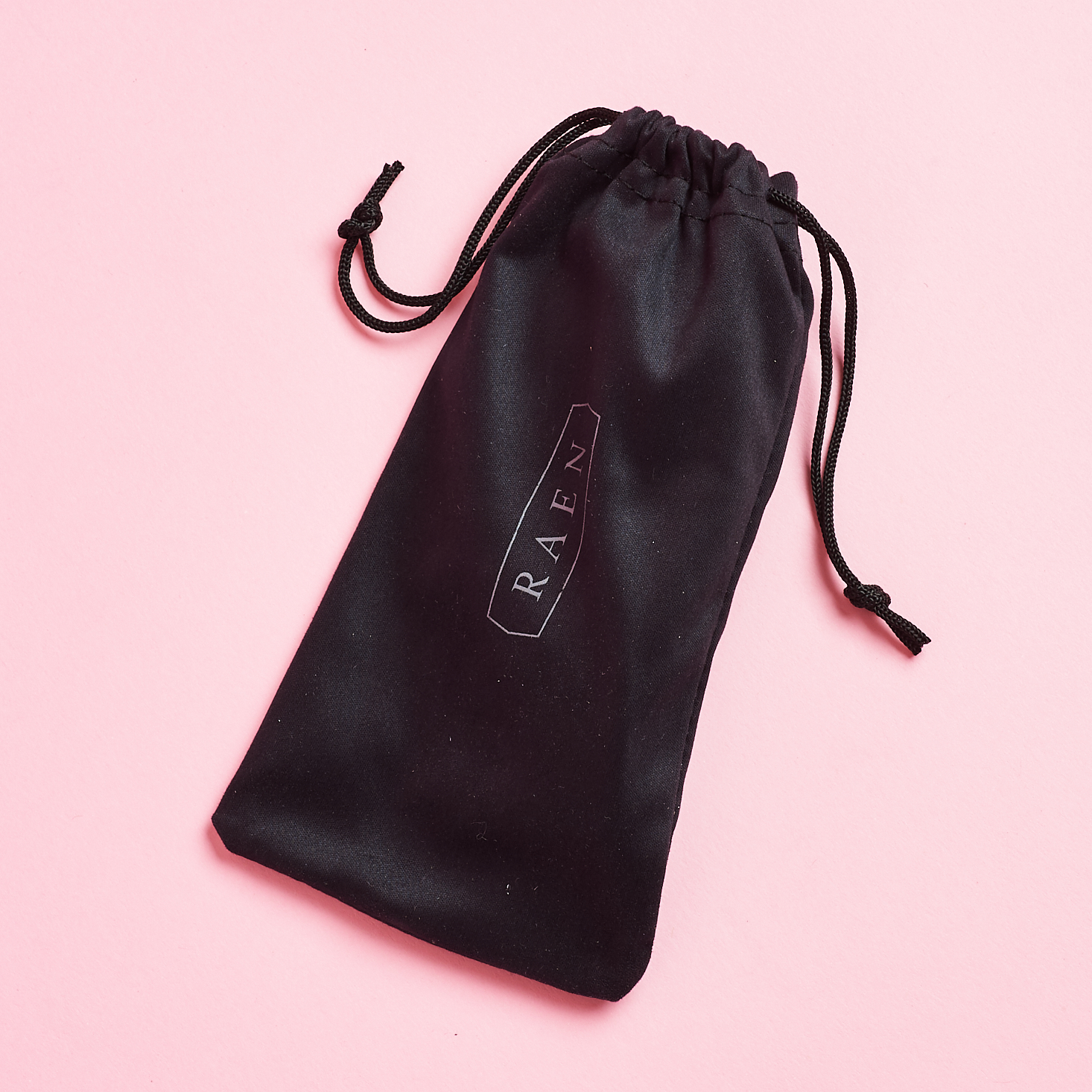 black microfiber pouch