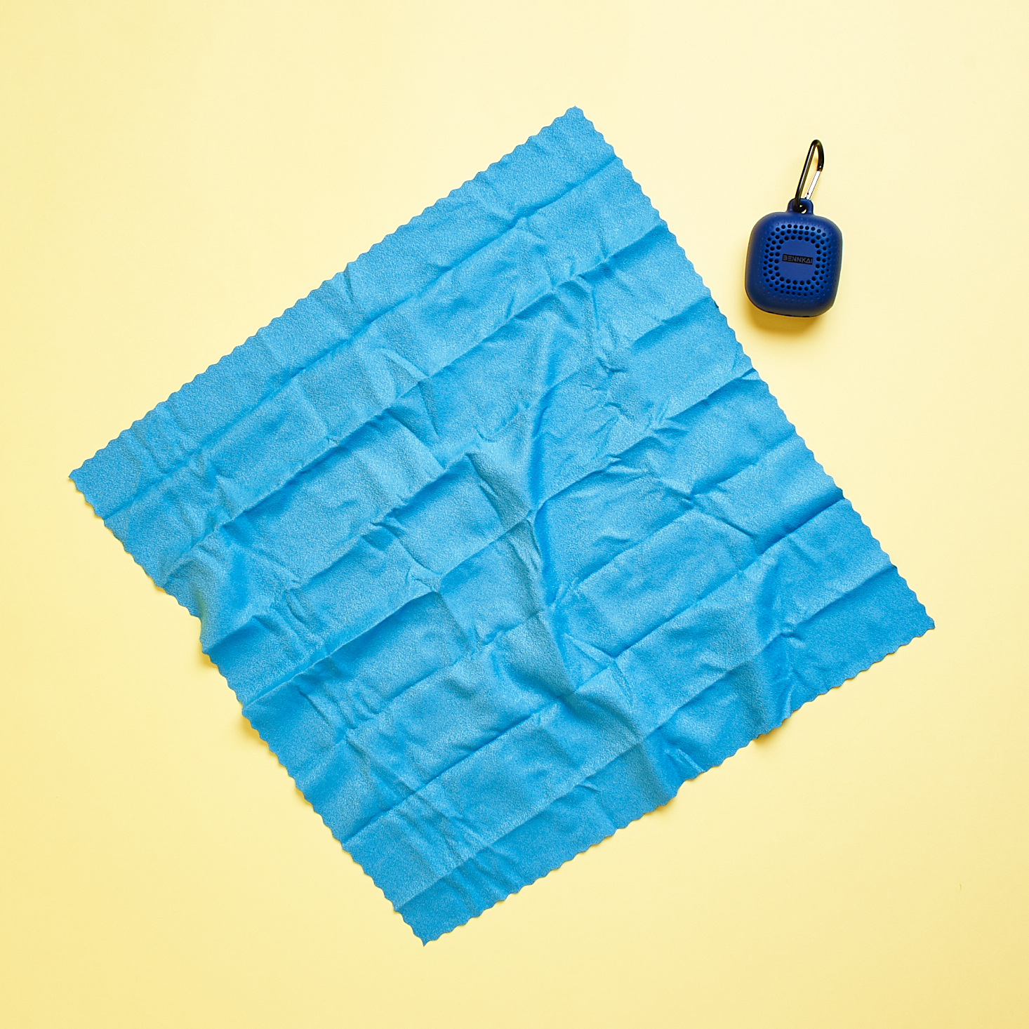 blue mini towel