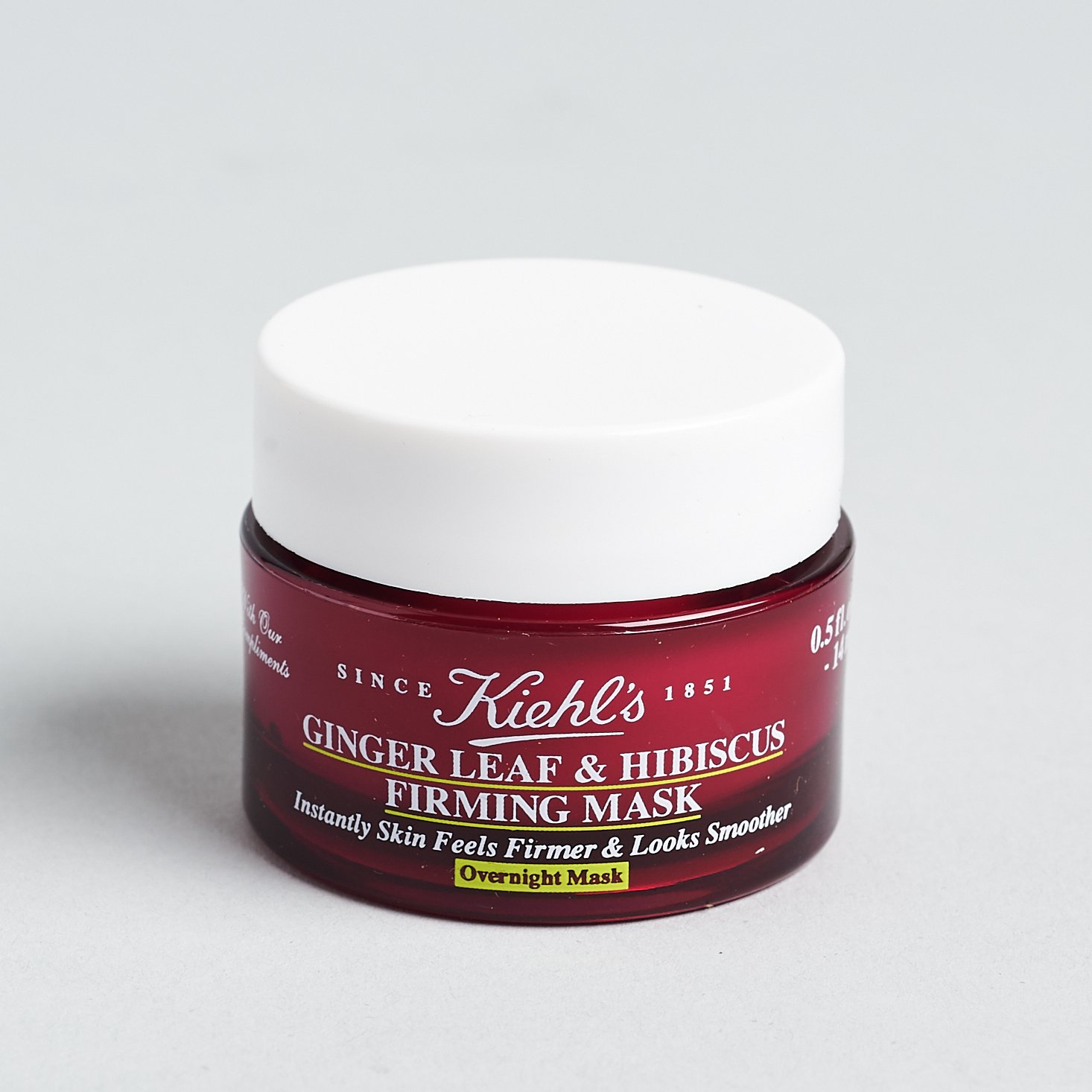 kiehls mask in berry colored pot with white lid