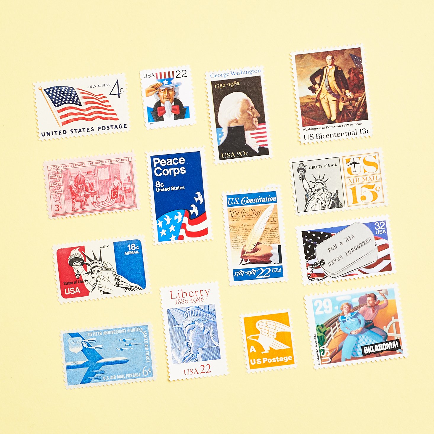 assortment of vontage stamps