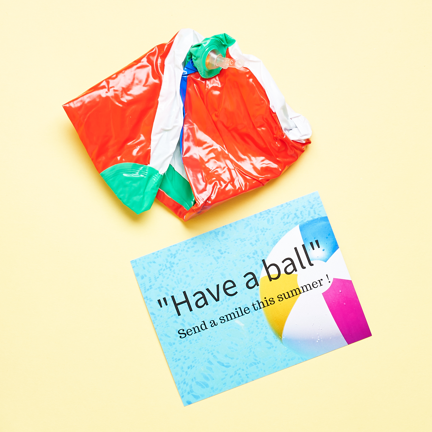 beach ball postcard kit