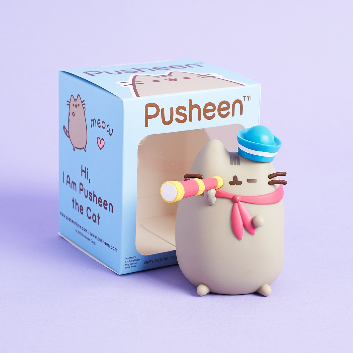 Pusheen Sailor Vinyl Figure in front of box