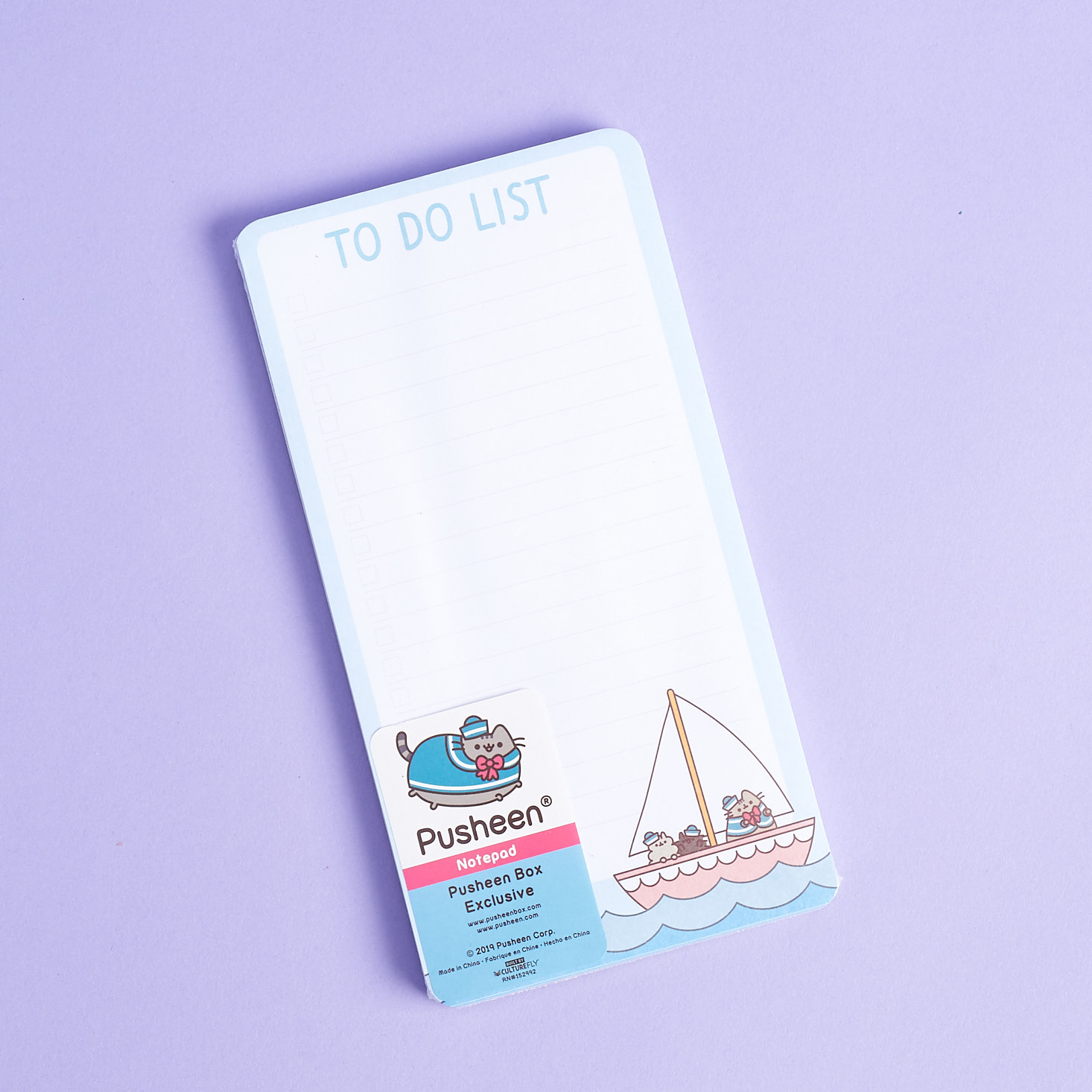 Pusheen magnetic to-do list