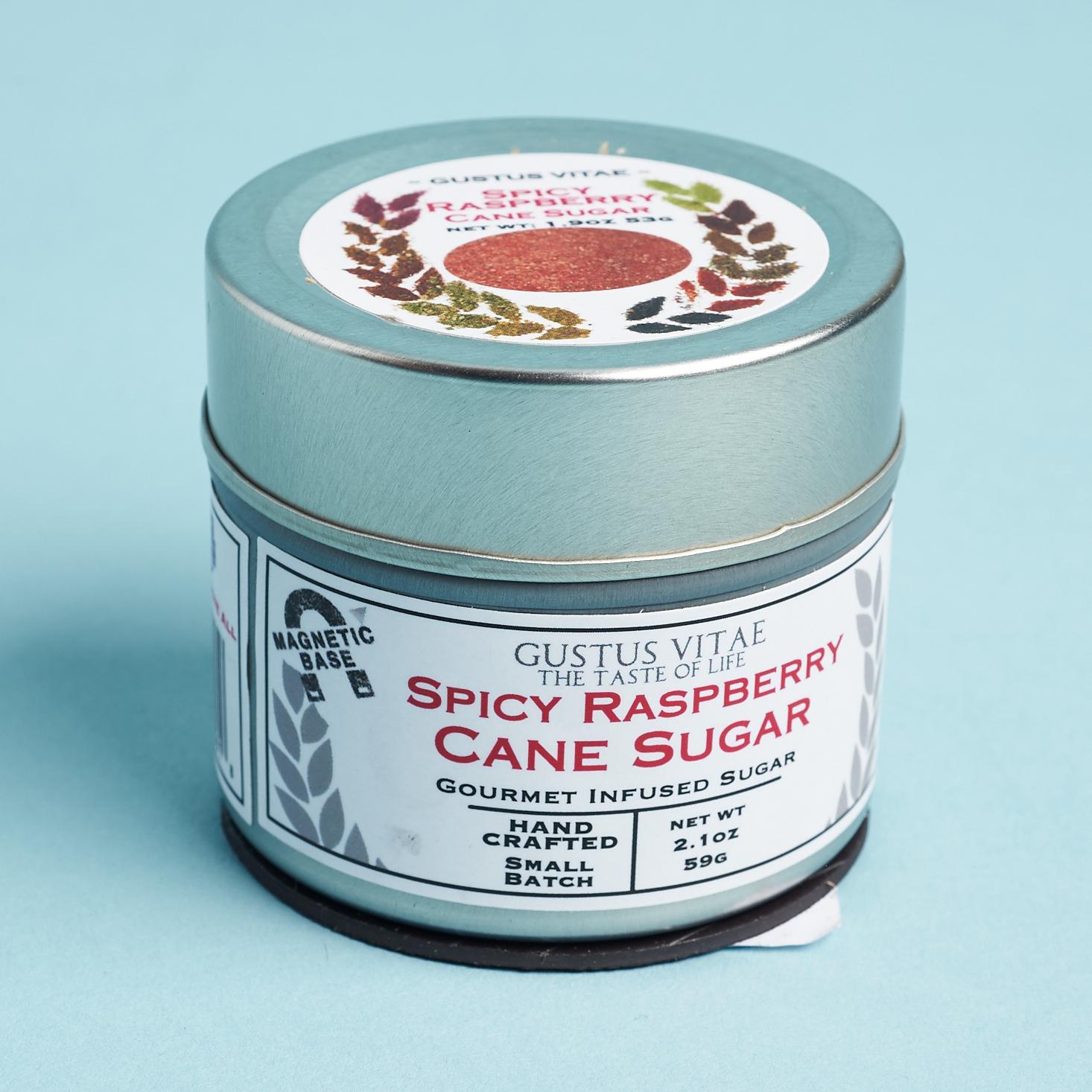 spicy raspberry sugar tin