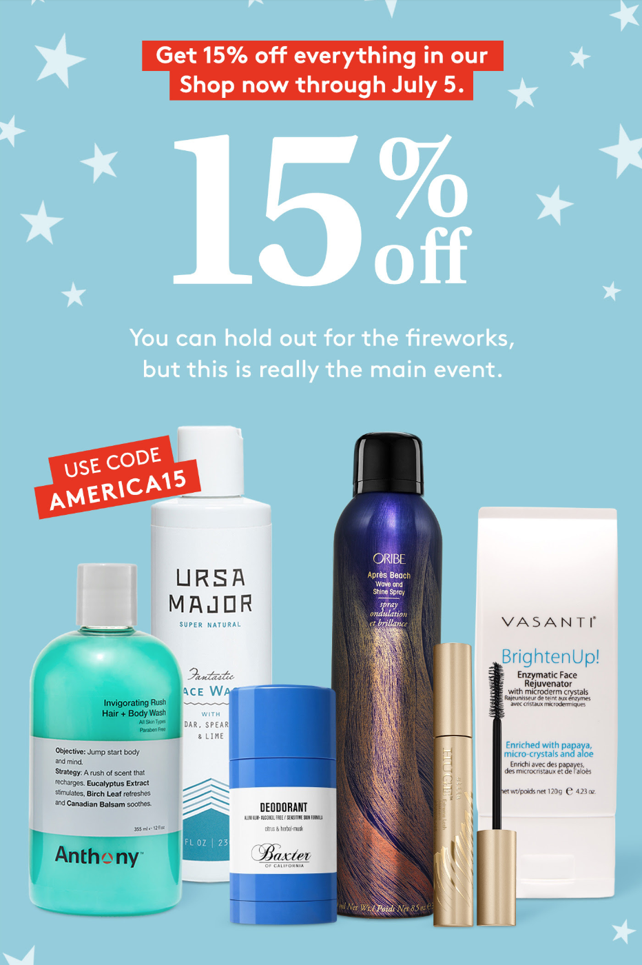 Birchbox 4th of July Deal – 15% Off Best Sellers With $35+ Purchase