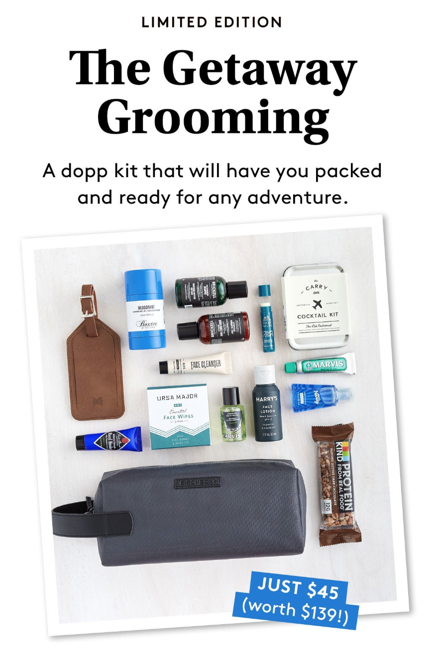 Birchbox Grooming Limited Edition The Getaway Grooming Kit – Available Now + Coupon!