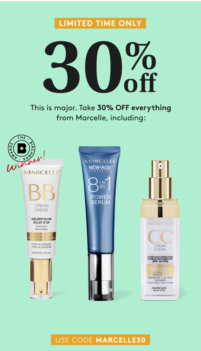Birchbox Flash Sale – 30% Off Marcelle!