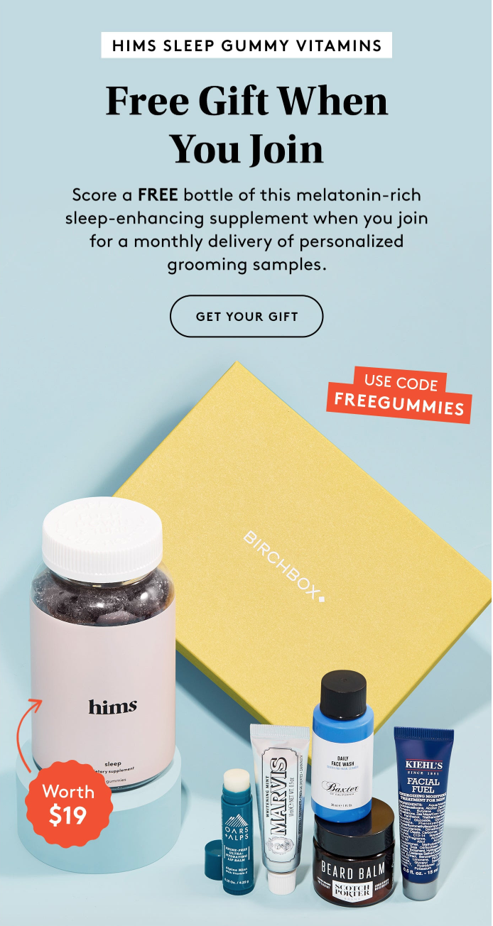 Birchbox Grooming Coupon – Free HIMS Vitamins with Subscription!