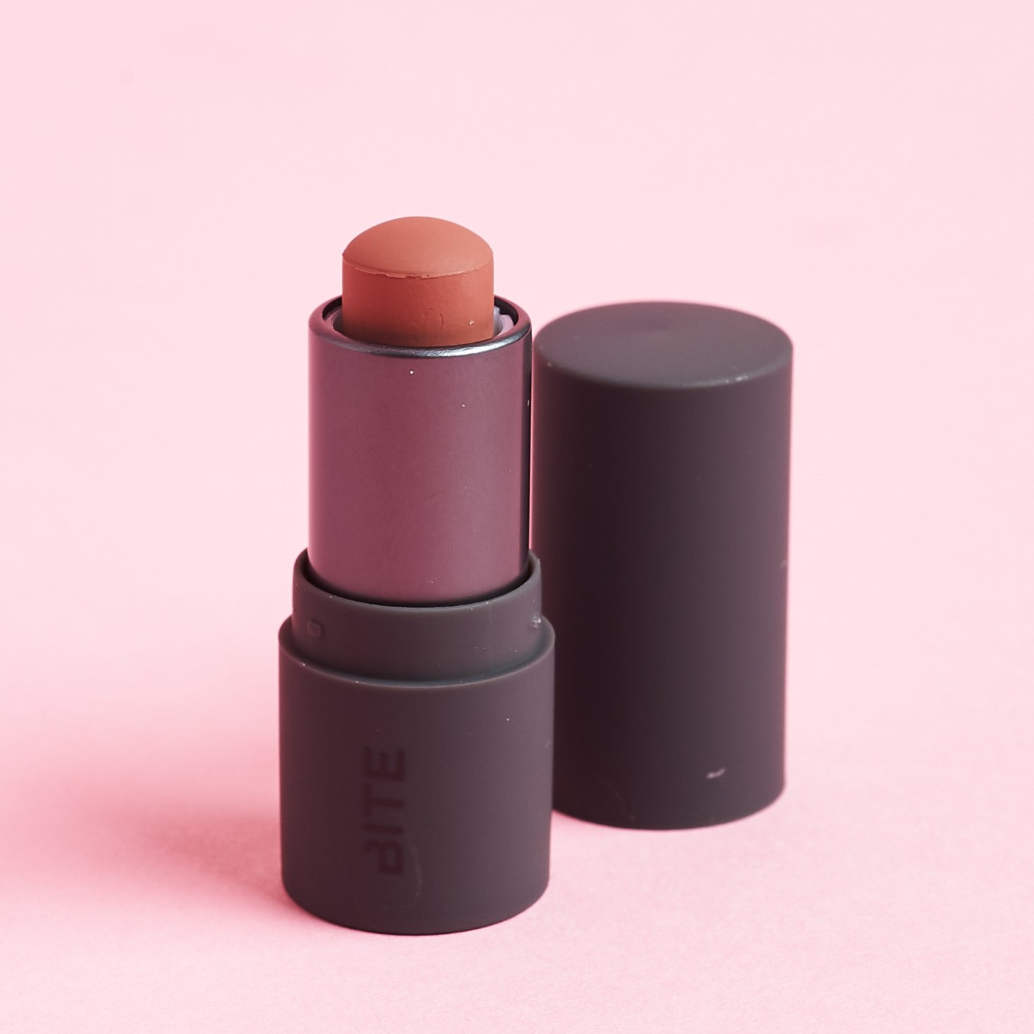 Bite Beauty Multistick in Cashew with cap off