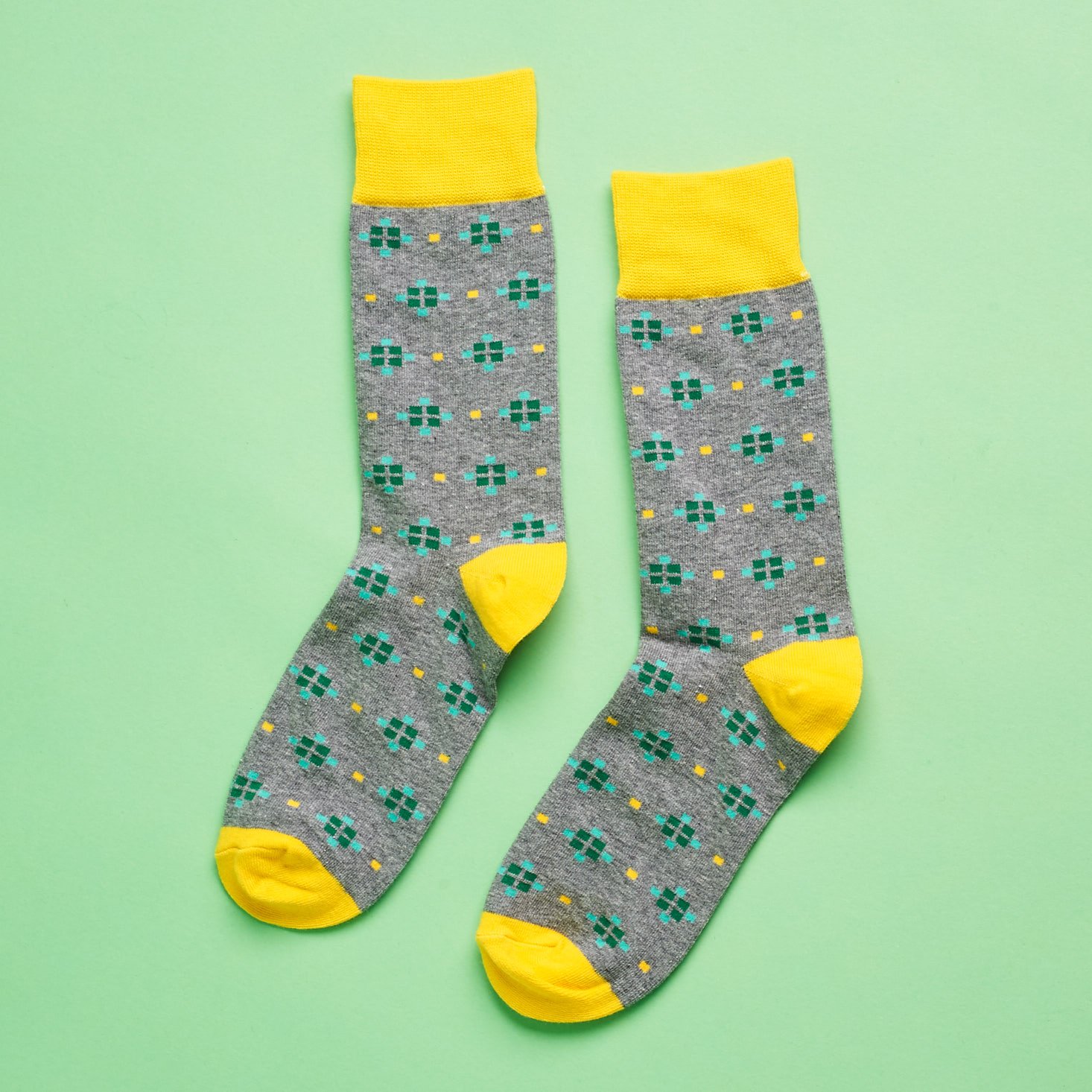 society socks gray socks with yellow accents