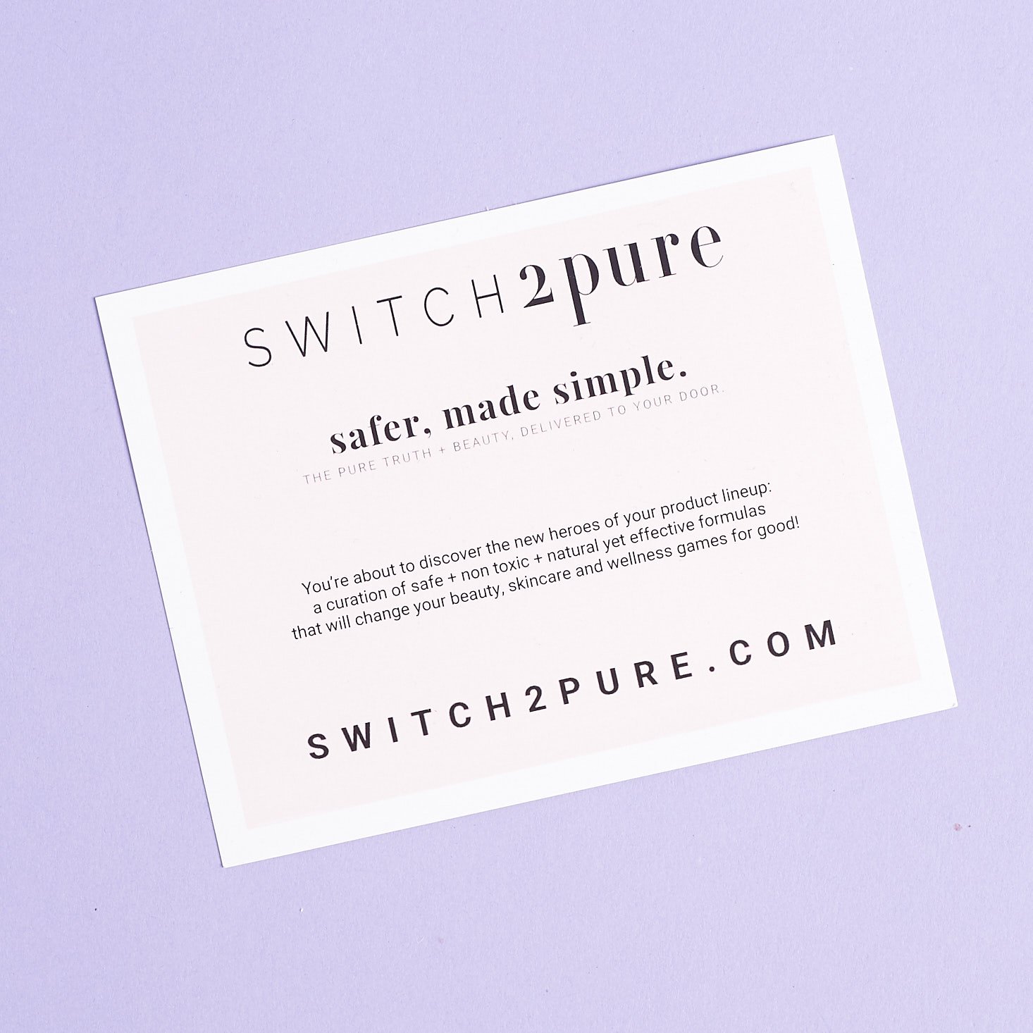 Switch 2 Pure info card